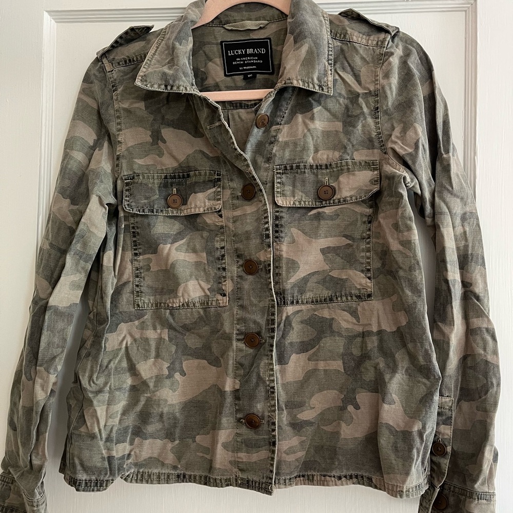 Lucky Brand Green Camouflage Jacket